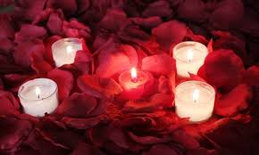 Pétale de rose & bougies